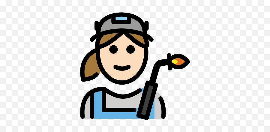 U200d Industrial Welder Woman With Light Skin Tone - Emoji,Mechanic Emojis
