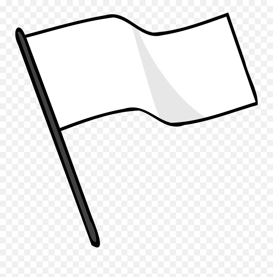 Waving White Flag Clipart Free Download Transparent Png - White Flag Black Background Emoji,Poland Flag Emoji