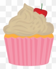 Cute Birthday Cupcake Clip Art Free Clipart Images - Cartoon Transparent Background Cupcake Clipart Emoji,Muffin Emoji