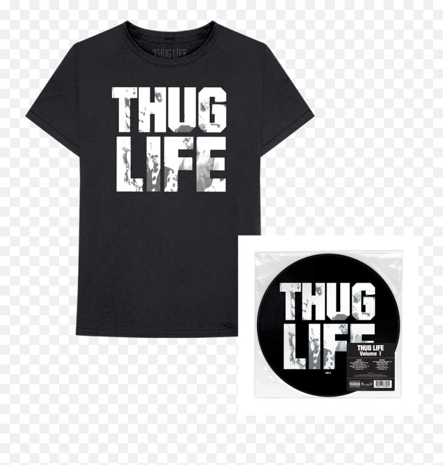 Thug Life Album Art T - Shirt Picture Disc U2013 2pac Official Store Emoji,Best Of The Emotions Album Artwork