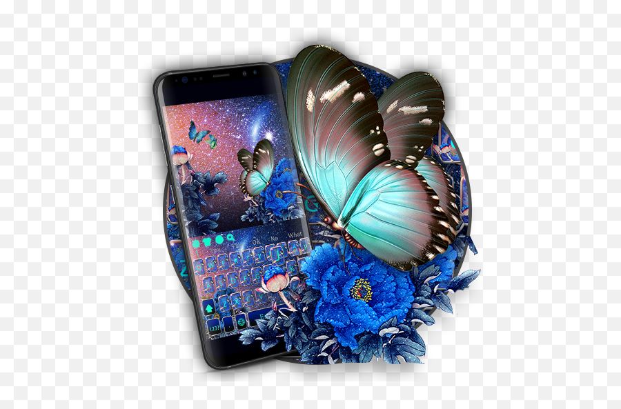 Updated Starry Blue Flower Keyboard Pc Android App Emoji,Flower Computer Emojis