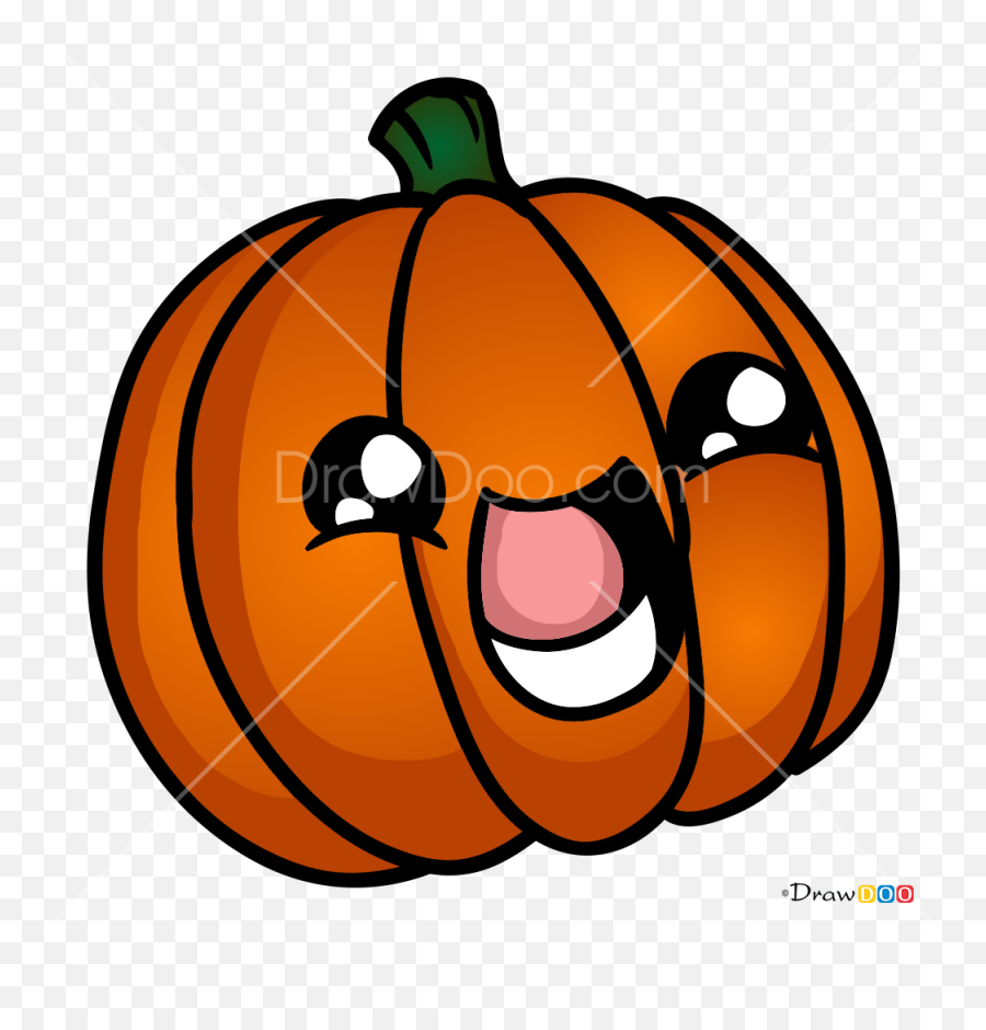 How To Draw Chibi Pumpkin Halloween - Happy Emoji,Jackolantern Emoji