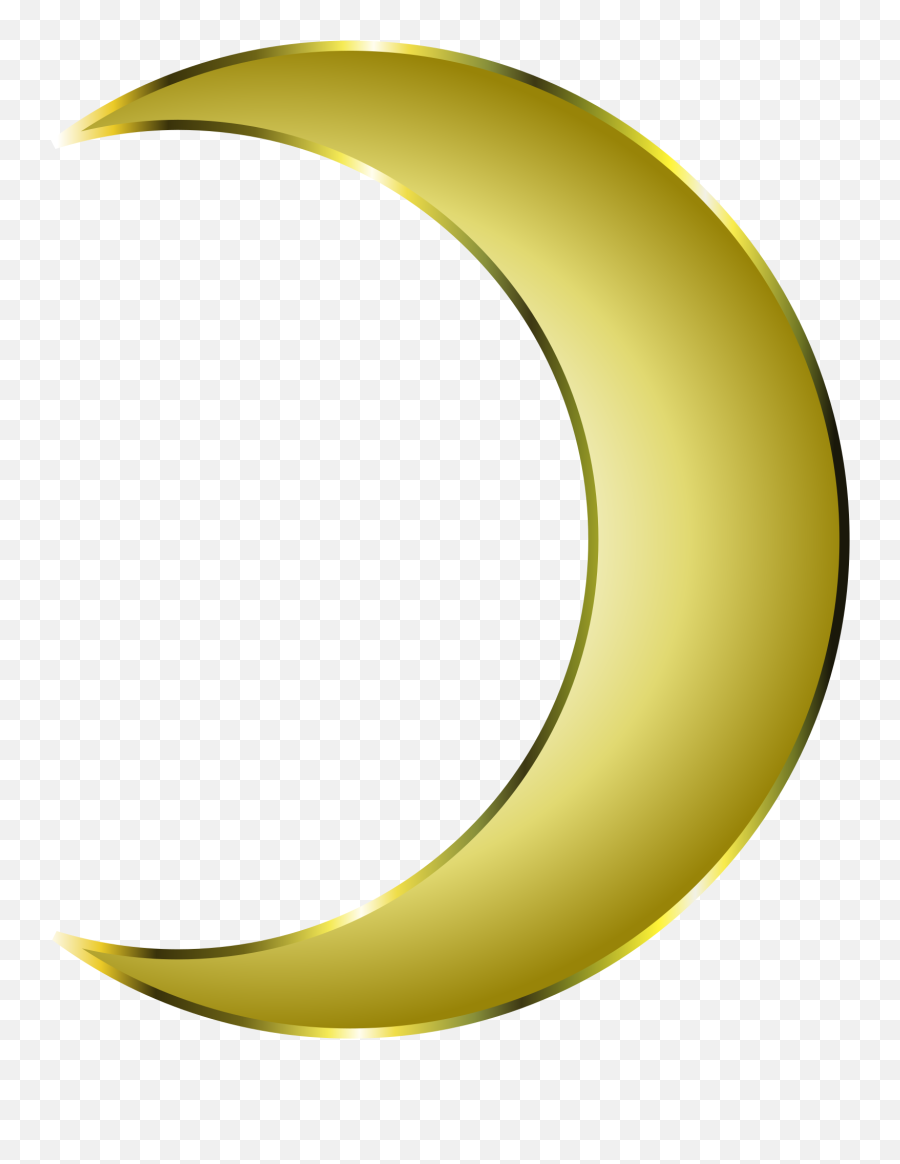 Clipart Moon Crescent Shape Clipart - Golden Crescent Moon Emoji,Cresent Emoji