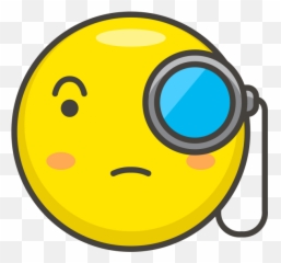 Face With Monocle Emoji - Smiley Clipart Full Size Clipart Emoji Monocle Transparent Background,Hugs Emoji