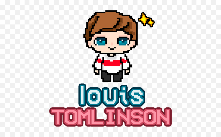 One Sticker - Art Print Louis Tomlinson Pixel Emoji,One Direction Emoji Free