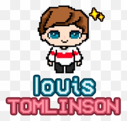 One Sticker - Art Print Louis Tomlinson Pixel Emoji,One Direction Emoji Free