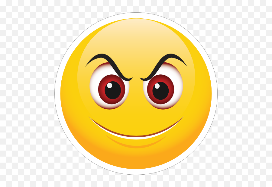 Cute Evil Smile Emoji Sticker - Transparent Evil Laugh Emoji,Evil Emoji