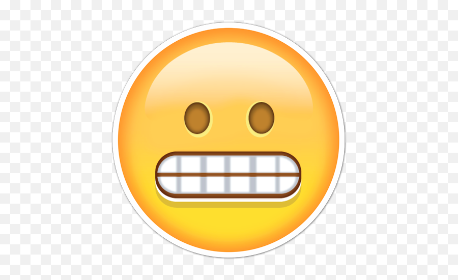 Autocollants Face Rage Montrant Les Dents - Grimacing Face Emoji Png,Rage Emoji