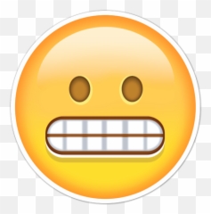 Autocollants Face Rage Montrant Les Dents - Grimacing Face Emoji Png,Rage Emoji
