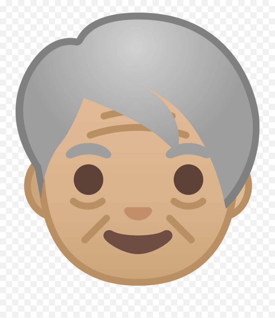 Older Adult Medium Light Skin Tone Icon - Persona Adulta Madura Emoji,Emoji Skin Tone