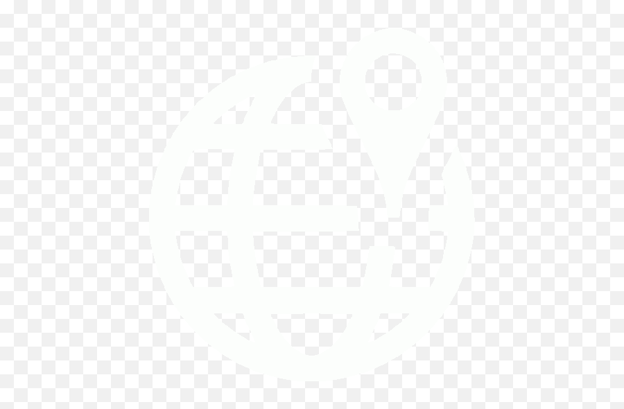 White Worldwide Location Icon - Website White Icon Transparent Background Emoji,Emoticon Location