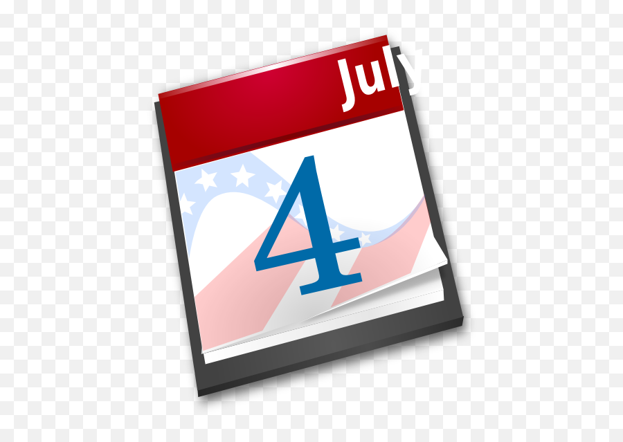 4th July Calendar Clipart - Horizontal Emoji,Free 4th July Emoticons
