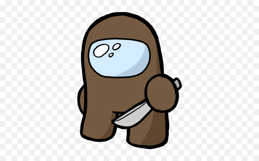 Transparent Png Cute Anime Gifs - Among Us Brown With A Knife Emoji,Animated Nsfw Emojis