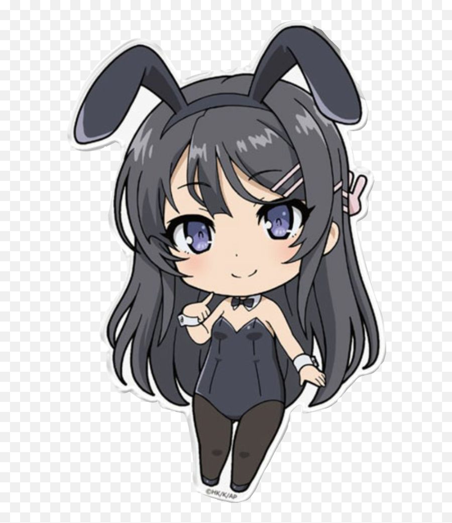 Bunnygirl Maisan Remixit Sticker - Chibi Bunny Girl Emoji,Ponytail Emoji Copy