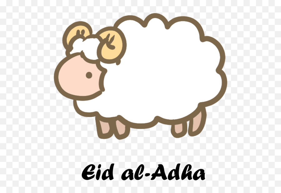 Eid Al - Adha Sheep Cartoon Cloud Line For Eid Qurban For Eid Cartoon Eid Adha Sheep Emoji,Pixel Sheep Emoticon