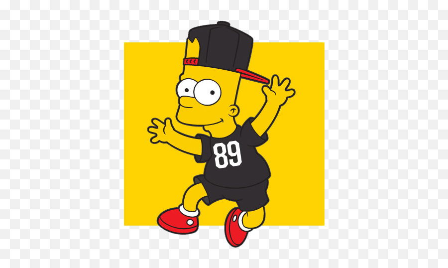 Gangster Simpsons Wallpaper Supreme - Cool Bart Simpson Profile Emoji,Stephen Curry Emoji Keyboard