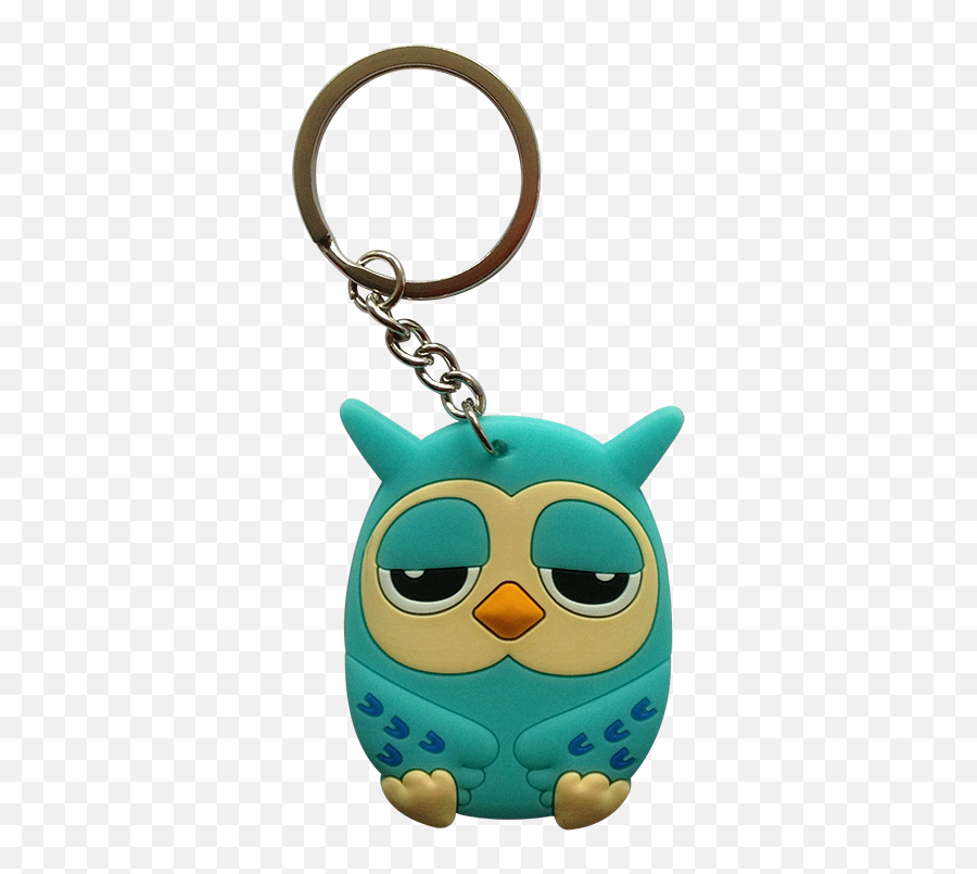 Soft Owl Keychain Soft Owl Keychain - Solid Emoji,Emoji Keychains