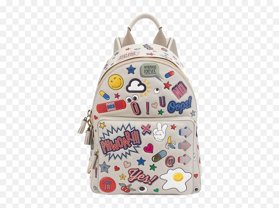 Discover Trending - Anya Hindmarch All Over Sticker Backpack Emoji,Emoji Knapsack Black