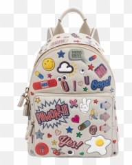 Discover Trending - Anya Hindmarch All Over Sticker Backpack Emoji,Emoji Knapsack Black