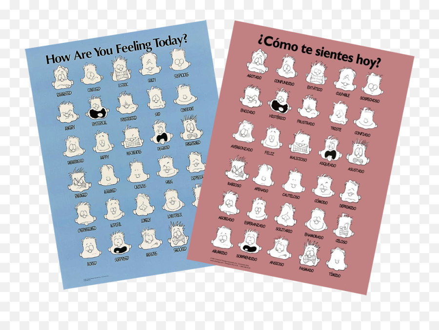 Both How Are You Feeling Today Posters Englishspanish - Como Te Sientes Hoy Poster In English Emoji,Where You Feel Emotions Tumblr Writing