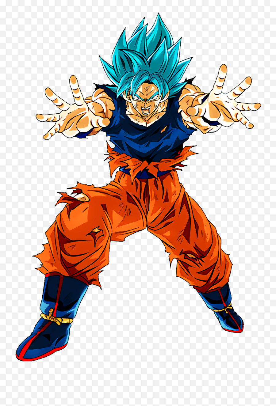 Super Saiyan Emoji - Dokkan Battle Goku Blue Render,Super Saiyan Emoticon