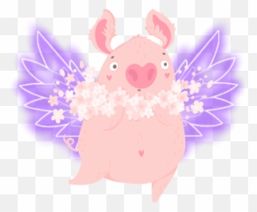 Flying Pig Sticker - Fictional Character Emoji,Flying Pig Emoji
