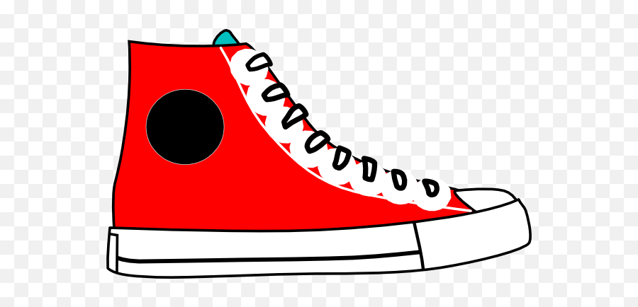 80s Clipart High Top Sneaker 80s - Clipart Red Hi Top Sneakers Emoji,Emoji High Top Sneakers