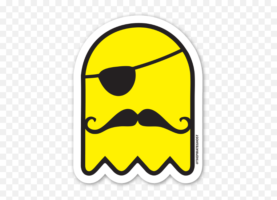 Die Cut Og Pirateghost U2013 Stickerapp Shop Emoji,Mustache Face Emoji