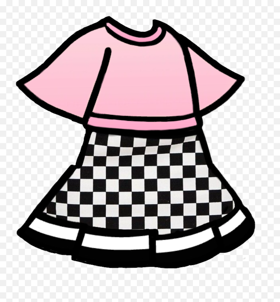 Dress Pink Sticker - Checkered Pencil Case Emoji,Pink Emoji Outfit