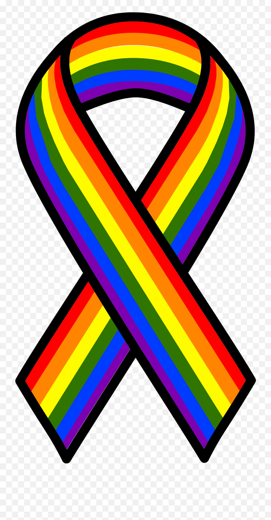 Rainbow Ribbon Clipart - Rainbow Ribbon Clipart Emoji,Awareness Ribbon Emoji