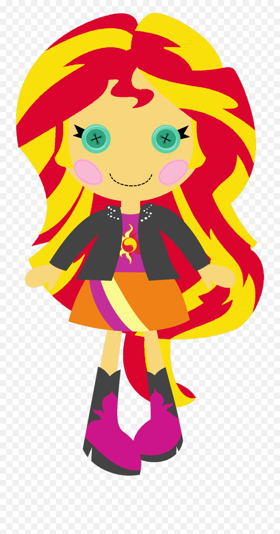 Sunset Shimmer Lalaloopsy Fanon - My Little Pony Equestria My Little Pony Equestria Girls Lalaloopsy Emoji,My Little Pony Emojis