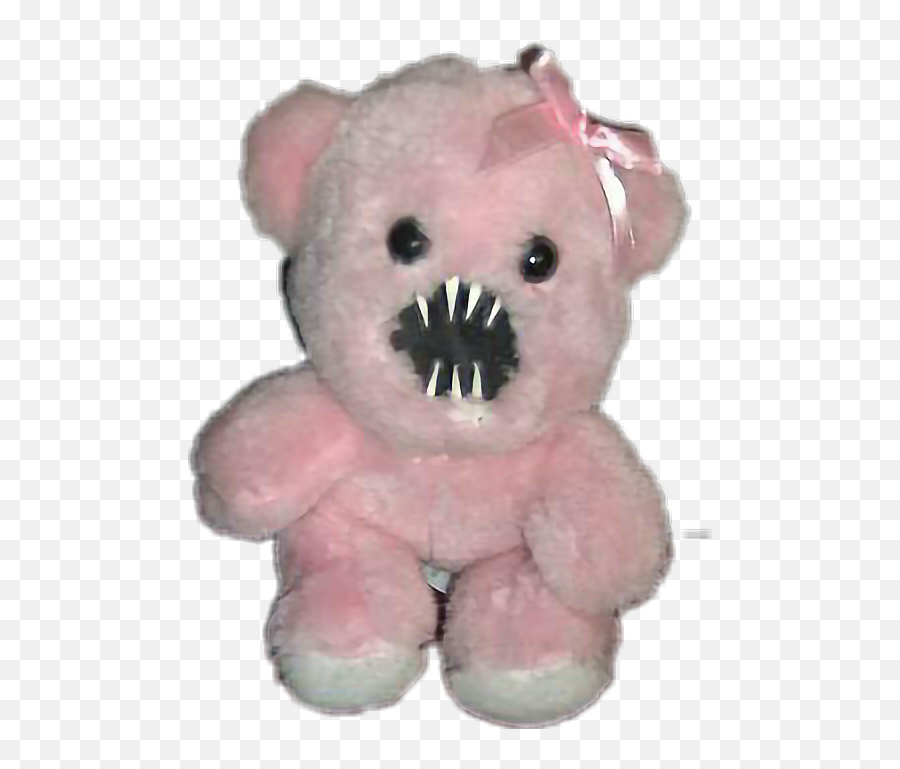 Teddybear Spooky Scary Grunge Sticker - Scary Teddy Bear Transparent Emoji,Ghost Emoji Stuffed Animal
