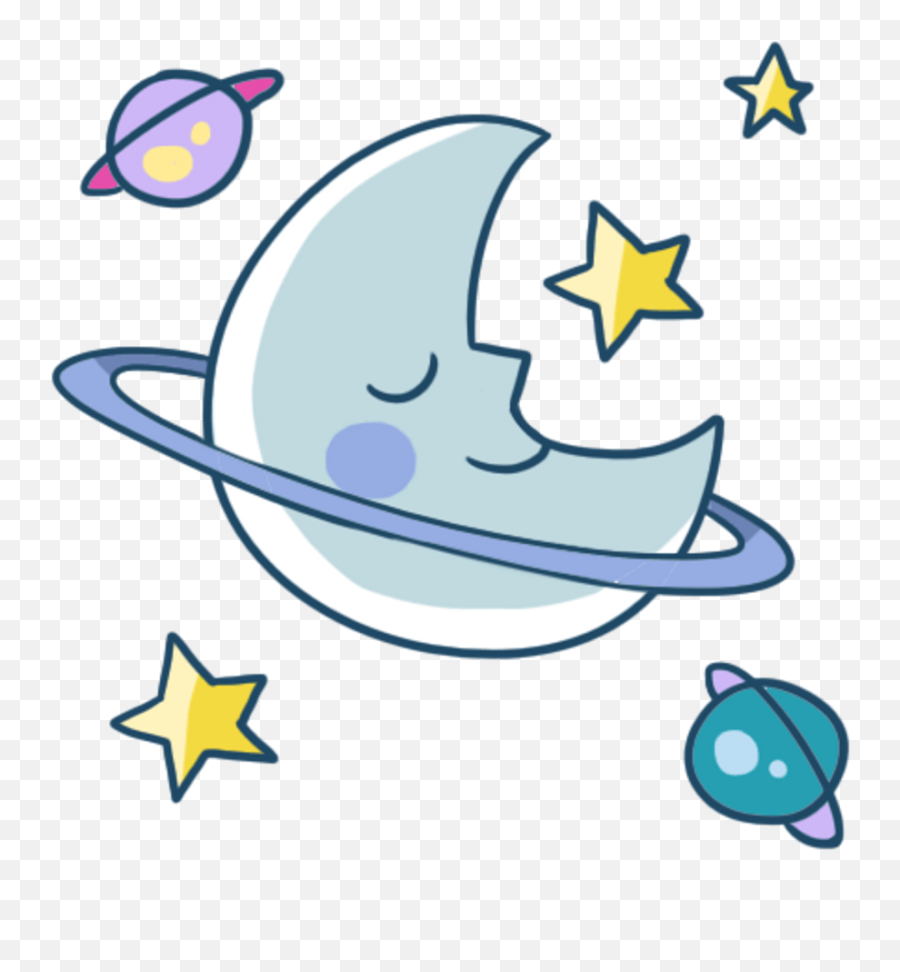 Moon Cute Star Night Sleep Meteor - Sleeping Cute Moon Clipart Emoji,Sleep Tight Emoji