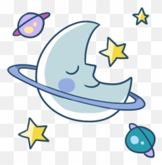 Moon Cute Star Night Sleep Meteor - Sleeping Cute Moon Clipart Emoji,Sleep Tight Emoji