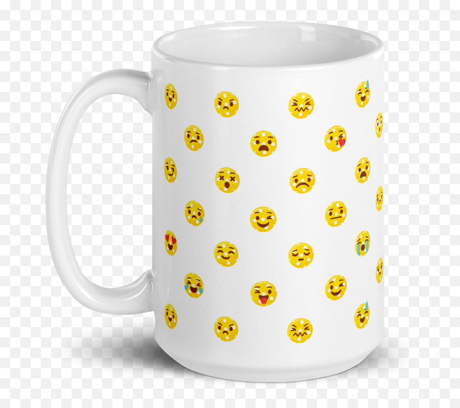 Meet Me On The Pickleball Court Coffee Mug - Pickleball It Mug Lost Emoji,Fed Up Emoji