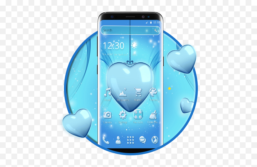 Crystal Blue Heart 2d Theme - Smartphone Emoji,What Does The Blue Heart Emoji Mean