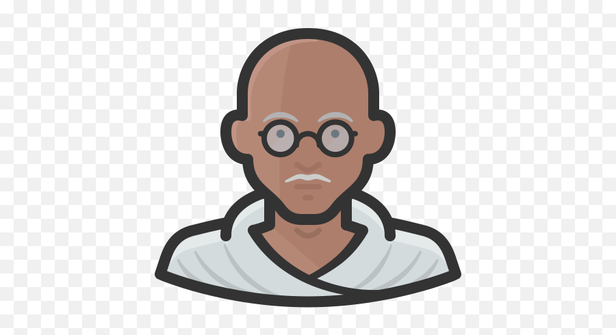 Ícone Mahatma Gandhi Avatar Livre De Avatars - Gandhi Clipart Transparent Background Emoji,Emoticons De.mergulhador