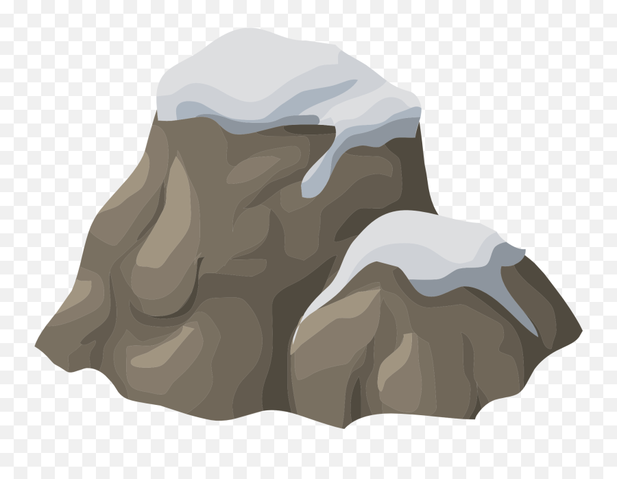 Drawing Of Snow - Rock With Snow Clipart Emoji,Emotions Rocks