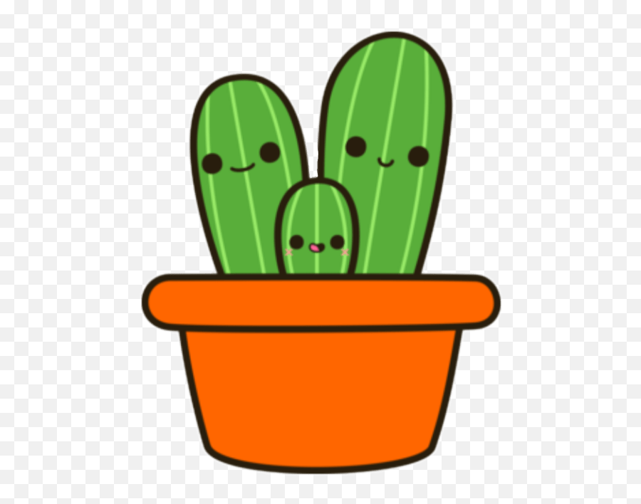 Cactus Png Tumblr - Cute Cactus Family 2382322 Vippng Cute Cacti Transparent Background Emoji,Cactus Emoji