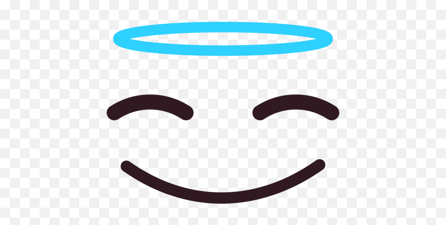 Simple Angel Emoticon Face - Simple Smiley Face Png Emoji,Angel Emoji