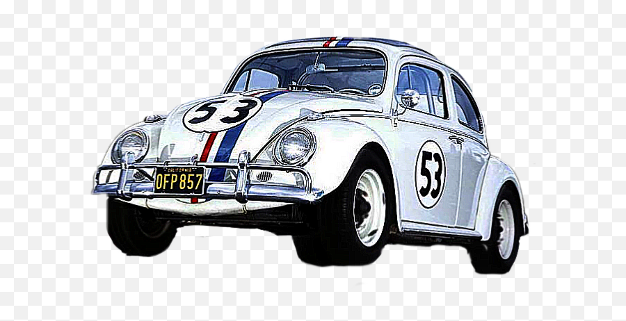 Herbie Lovebug Vw Beetle Sticker - Herbie Car Emoji,Punch Buggy Emoticon