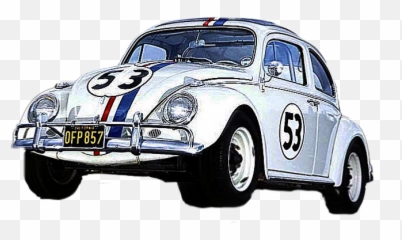 Herbie Lovebug Vw Beetle Sticker - Herbie Car Emoji,Punch Buggy Emoticon