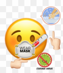 Emoji Corona Virus Wash Sticker - Happy,Corona Virus Emoji