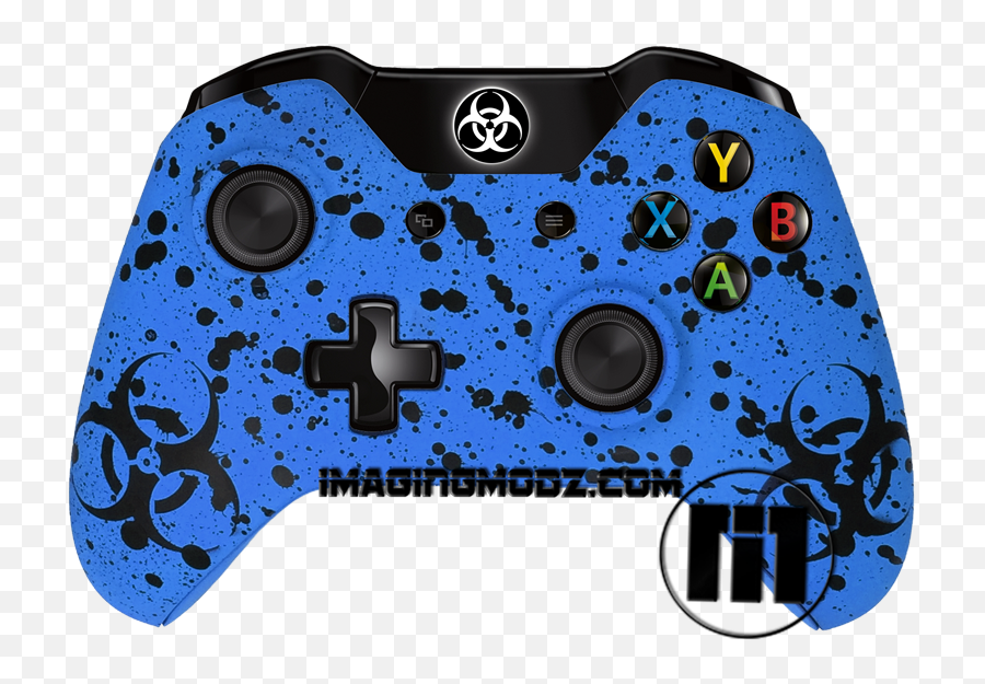 Blue Biosplatter Xbox One Controller - Video Games Emoji,How To Put Emoji In Xbox Bio