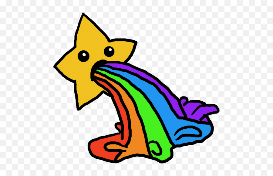 Download Vom - Star Rainbow Emoji Png Image With No Star Vomiting Rainbow,Rainbow Emoji