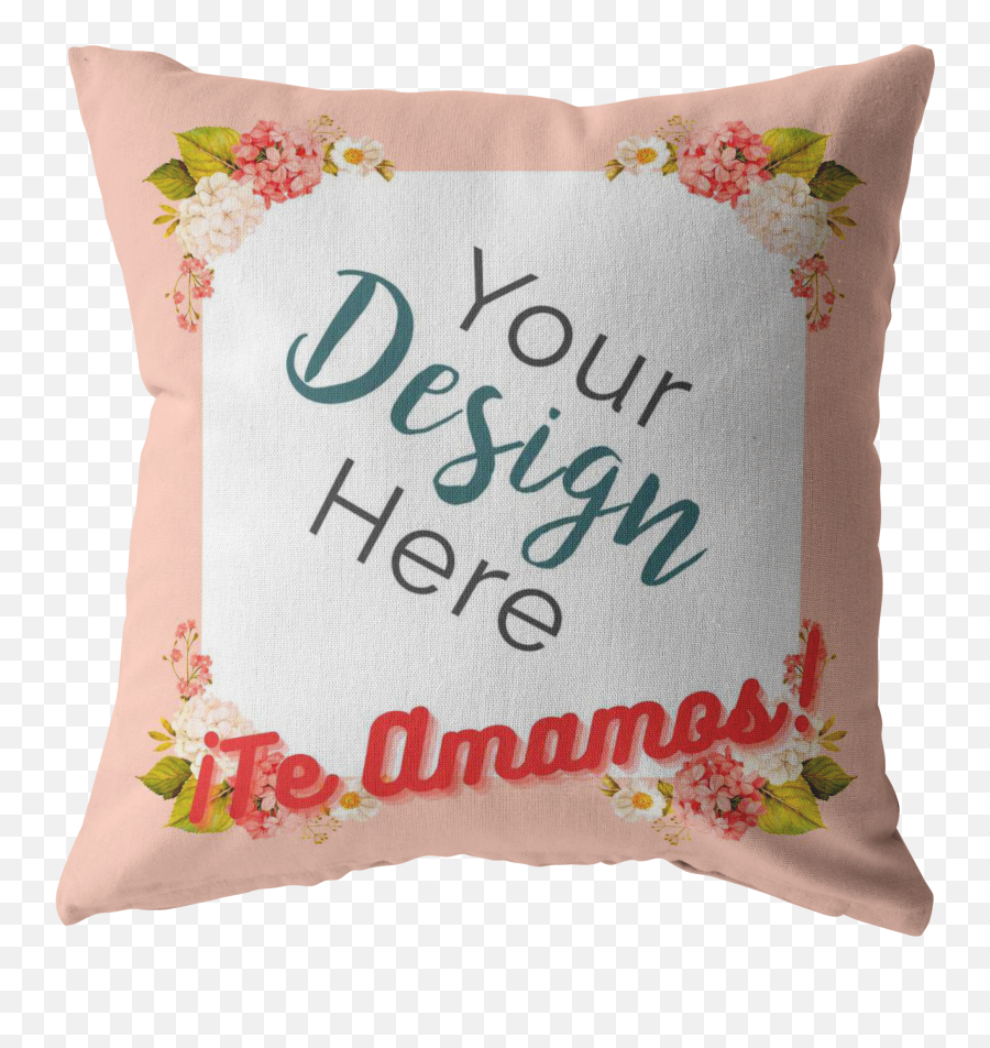 Te Amamos Throw Pillow Personalized - Decorative Emoji,Emoji Throw Pillows