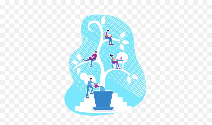 Career Illustrations Images Vectors - Teacher Watering A Student Emoji,Clearing Emotions For Posperity