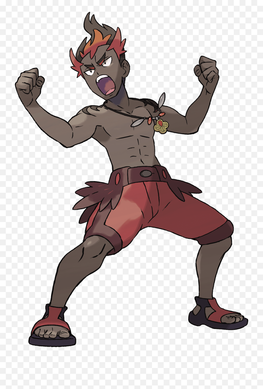 Kiawe - Bulbapedia The Communitydriven Pokémon Encyclopedia Kiawe Pokemon Png Emoji,Pokemon Sun Main Character No Emotion