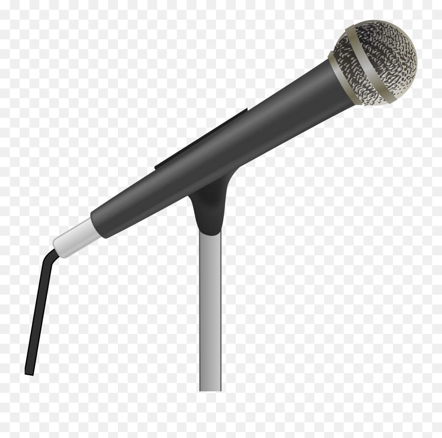 Microphone Clipart Vector Microphone - Microphone Stand Vector Png Emoji,Microphone Emoji Transparent
