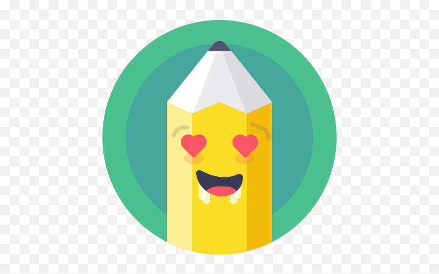Addicted Draw Love Pencil Free Icon - Happy Emoji,Pencil Emoticon